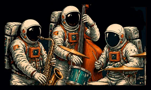 AROUND THE SPACE BAND w/ MIGUEL VILLAR . JUAN PABLO BALCAZAR . CARLOS FALANGA
