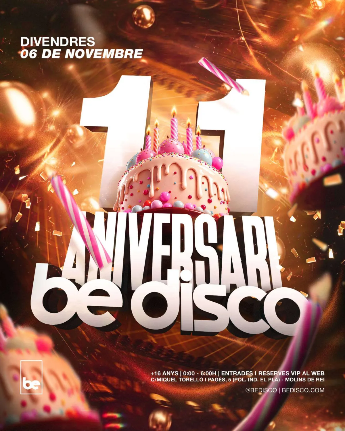 11è ANIVERSARI #BEDISCO +16